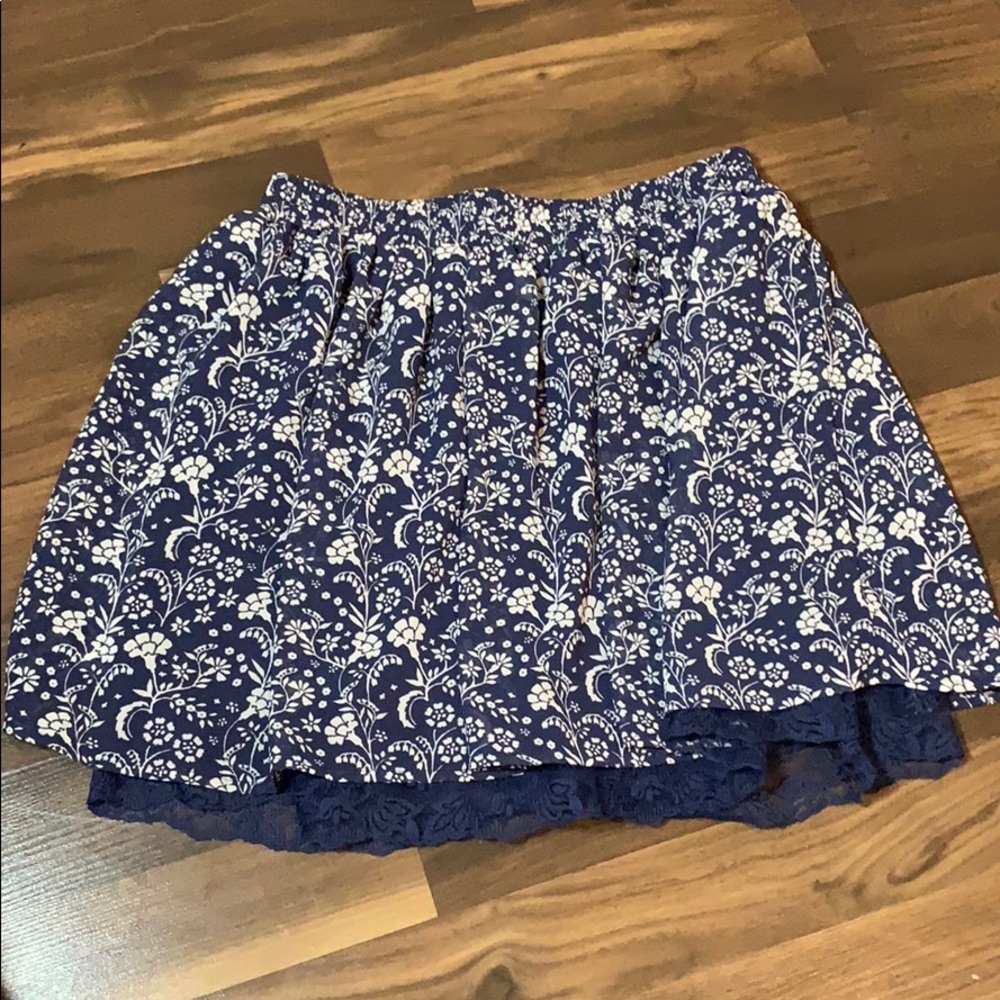 Blue and White Floral Skirt✨